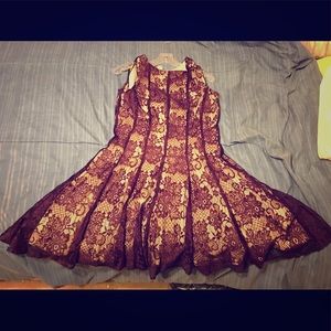 Plum Purple Sleeveless Cocktail Dress